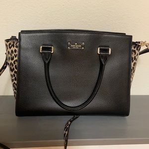 Kate Spade Grove Street Leopard Print LANA Black Bag